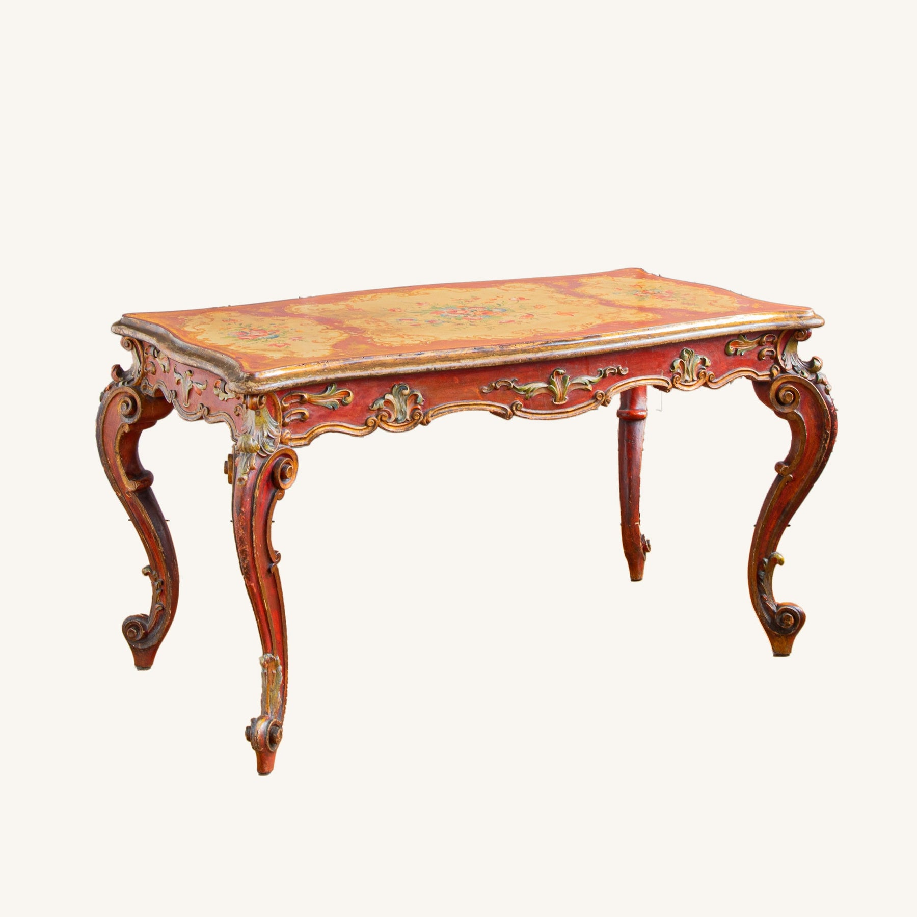 Late 19th Century Italian Rococo Table Painted In The Venetian Style ...