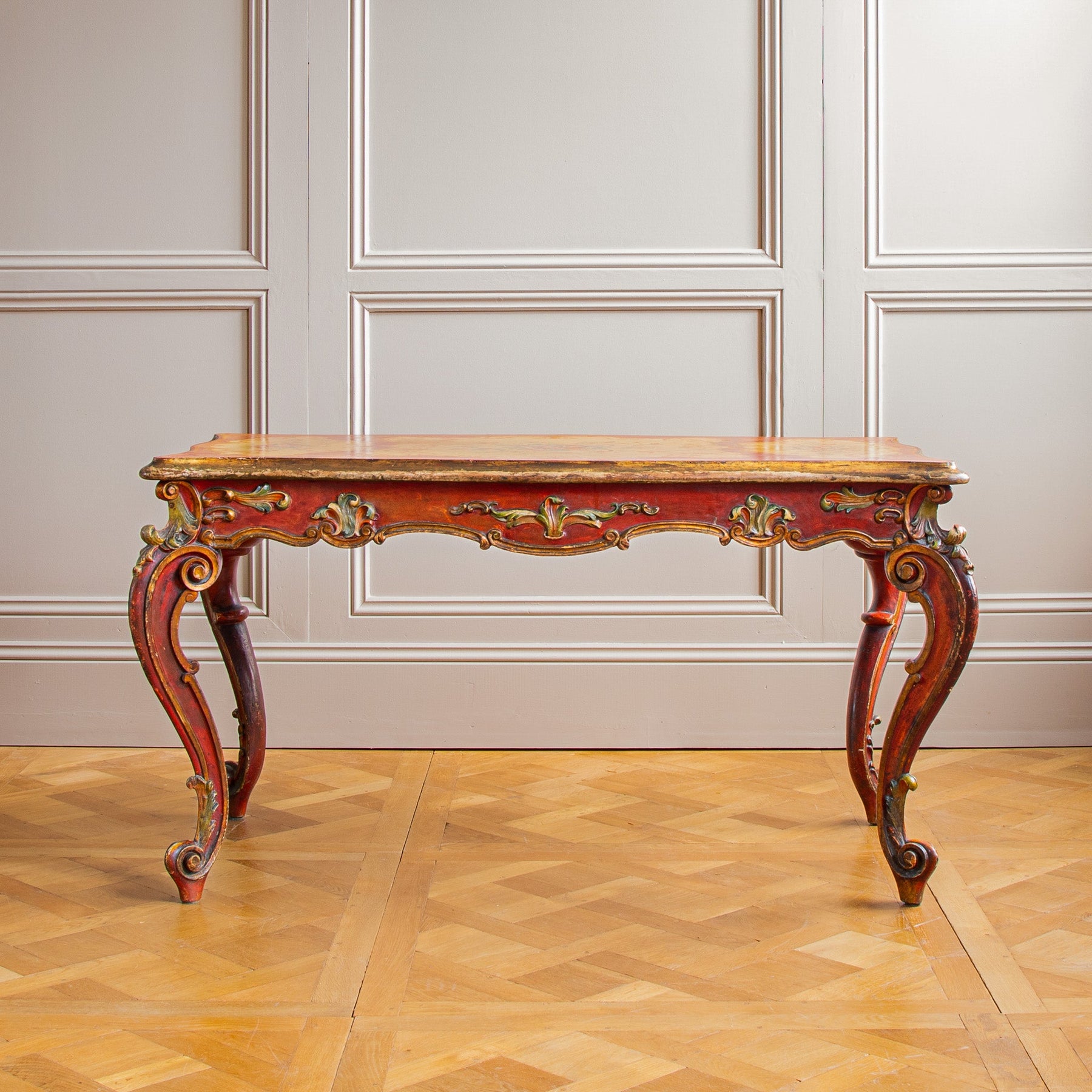 Late 19th Century Italian Rococo Table Painted In The Venetian Style ...