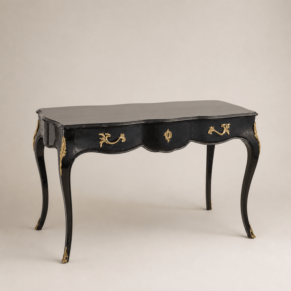 Bureau Noir De Style Louis XV