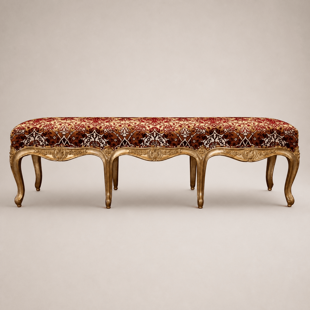 Louis XV Style, Giltwood Long Bench - La Maison London