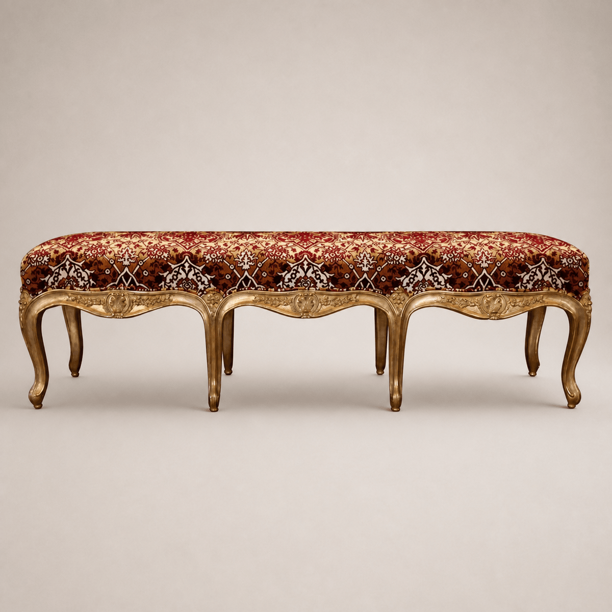 Louis XV Style, Giltwood Long Bench - La Maison London