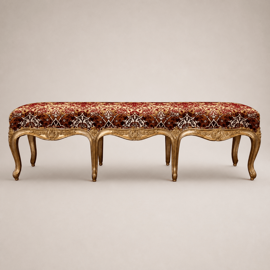 Louis XV Style, Giltwood Long Bench - La Maison London