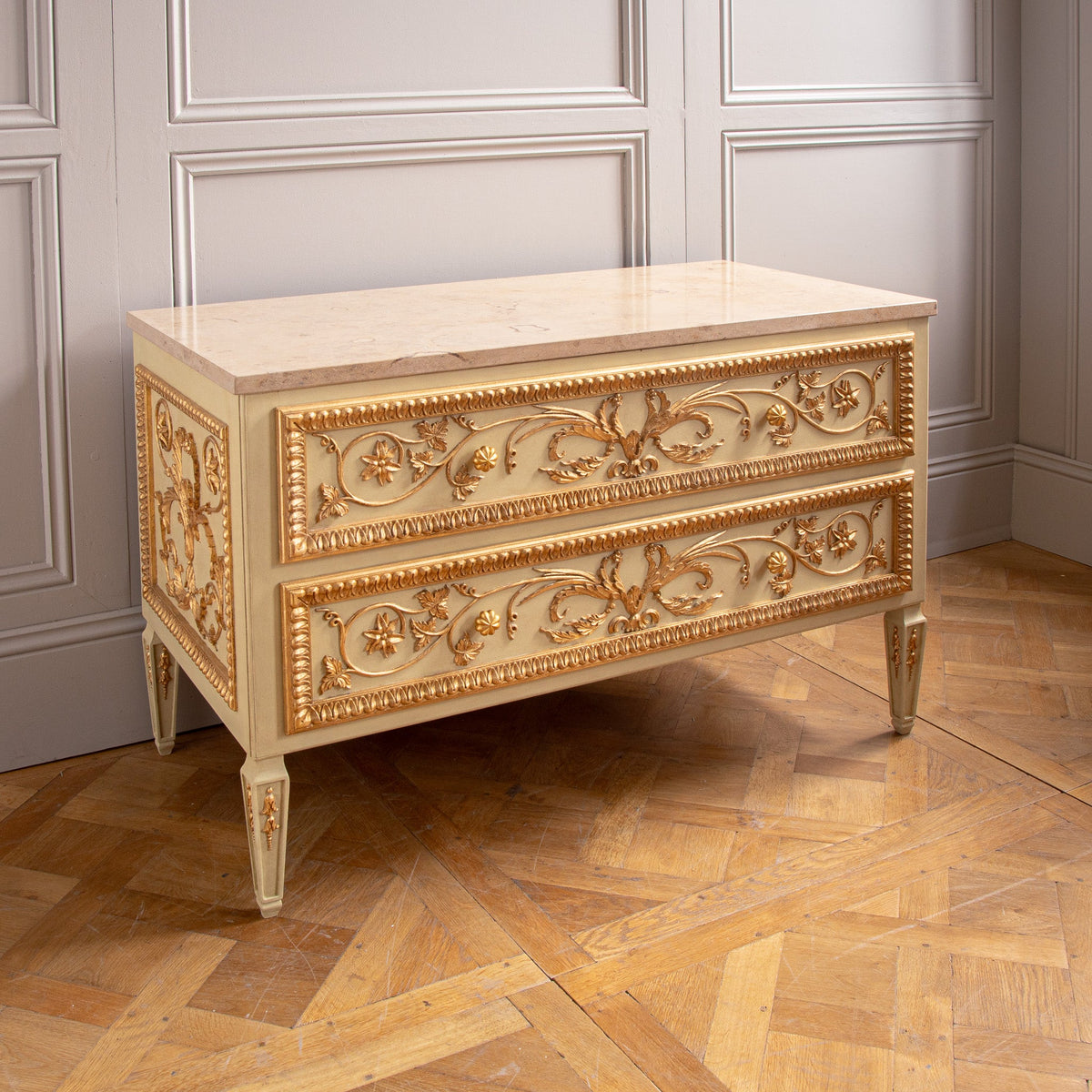 Louis XVI Style Chest of Drawers - La Maison London
