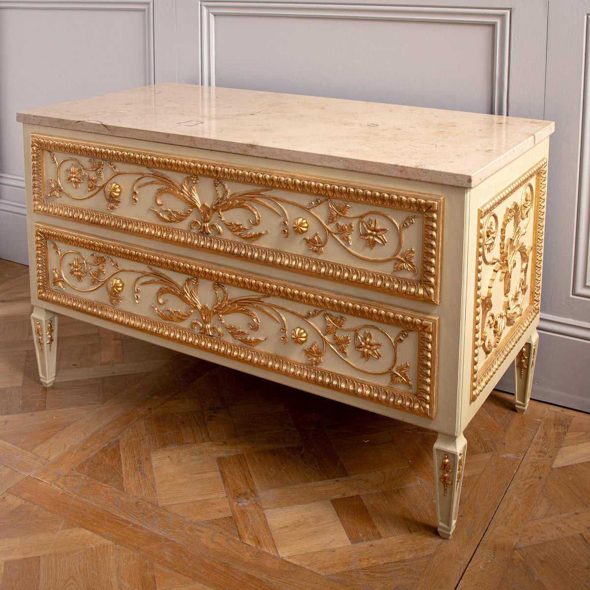 Louis XVI Style Chest of Drawers - La Maison London