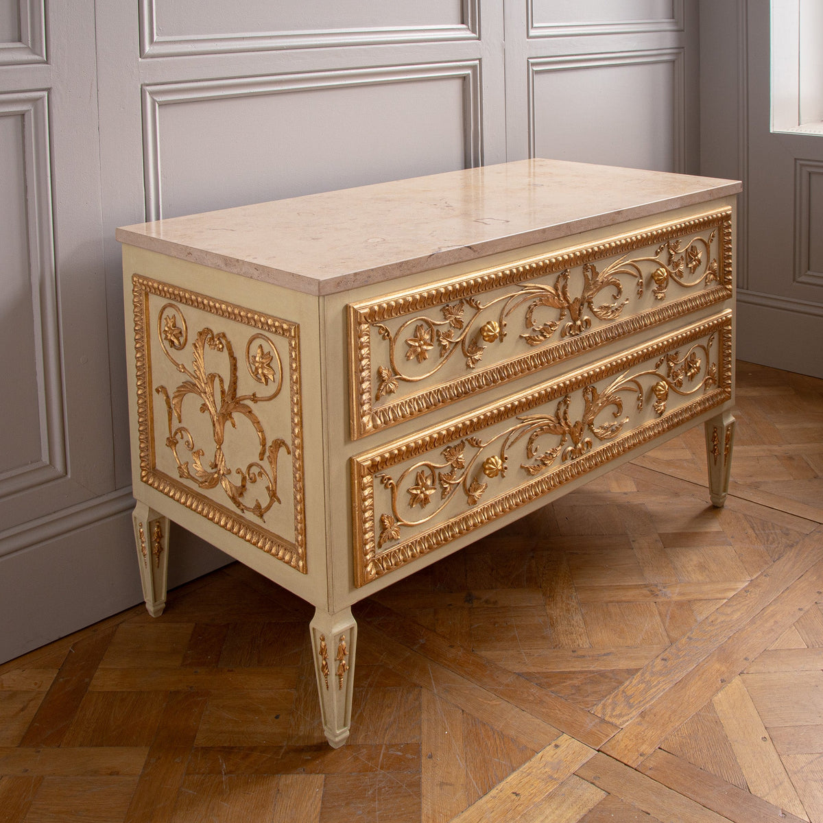 Louis XVI Style Chest of Drawers - La Maison London