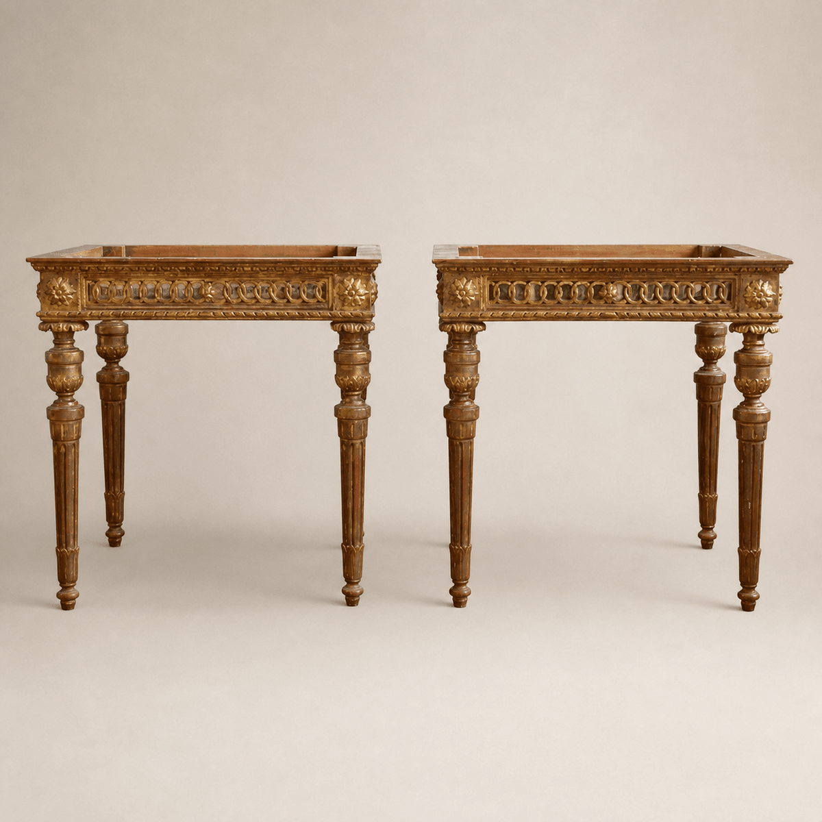 Louis XVI Style Giltwood Side Tables - La Maison London