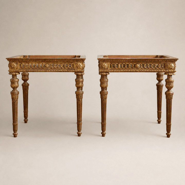Louis XVI Style Giltwood Side Tables - La Maison London