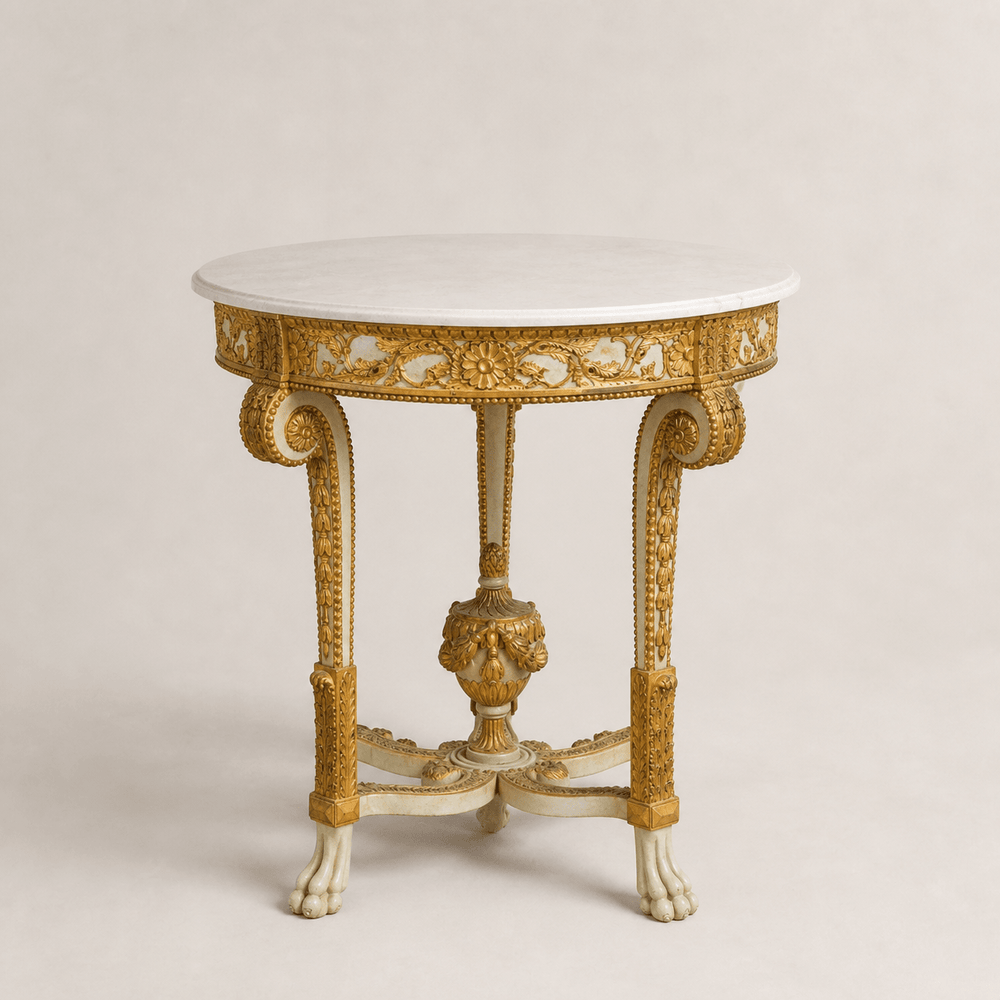 Console Polychrome De Style Louis XVI