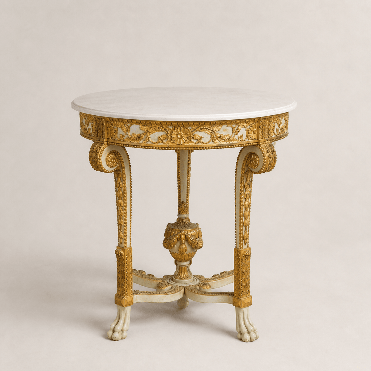 Louis XVI Style Polychrome Console Table - La Maison London