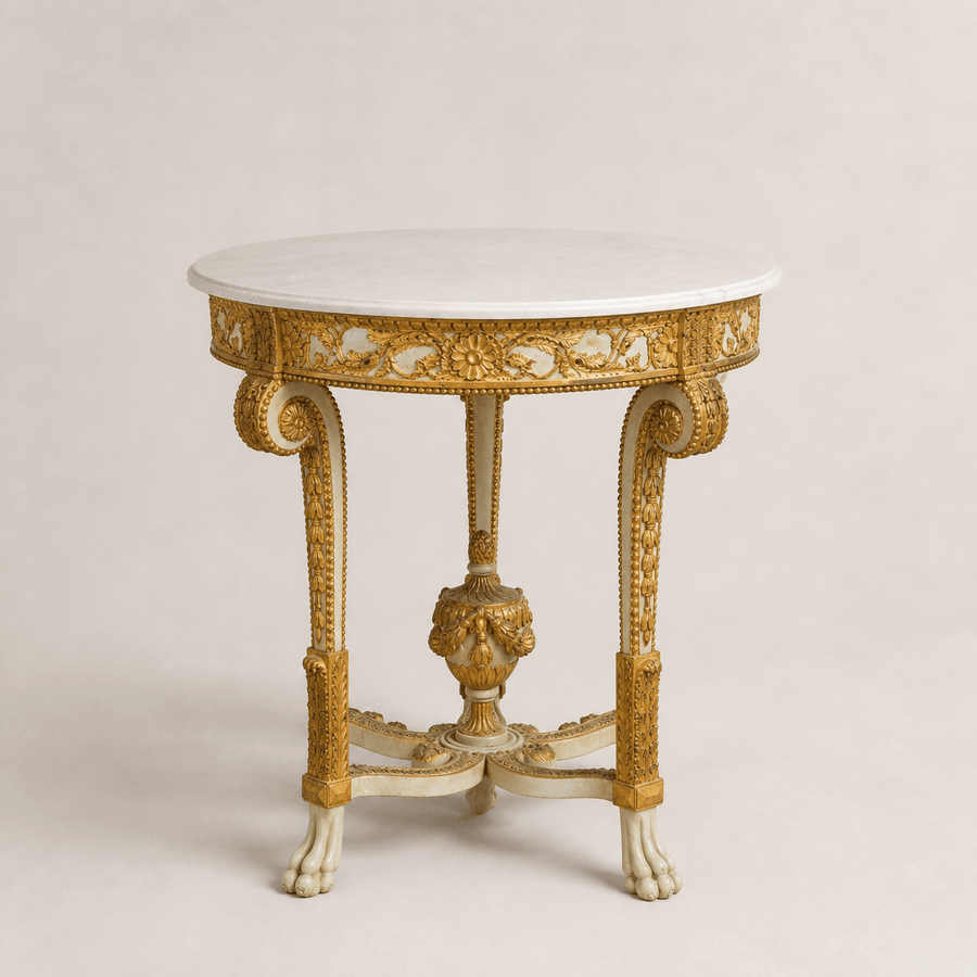 Louis XVI Style Polychrome Console Table - La Maison London