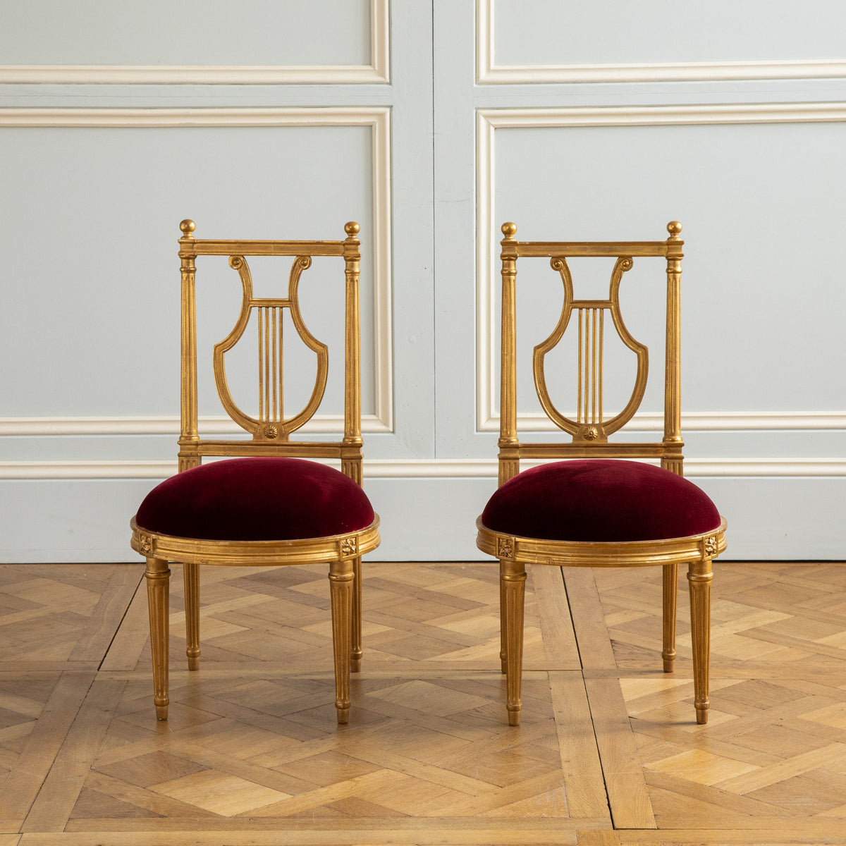 Pair of Louis XVI Chairs - La Maison London