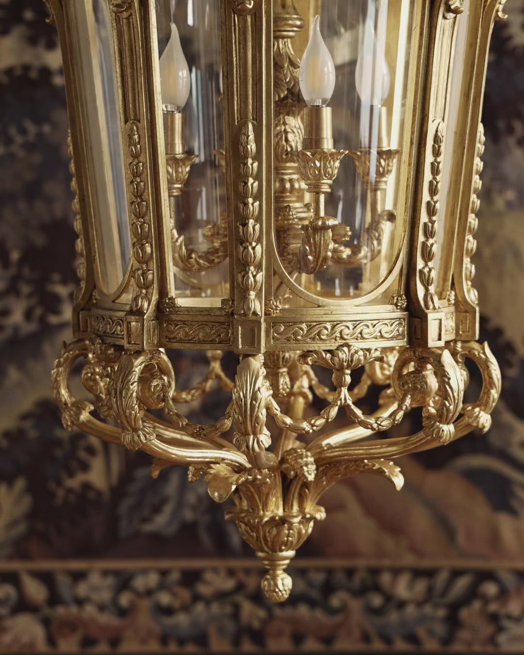 French Napoleon III Style Giltwood Lantern By La Maison London
