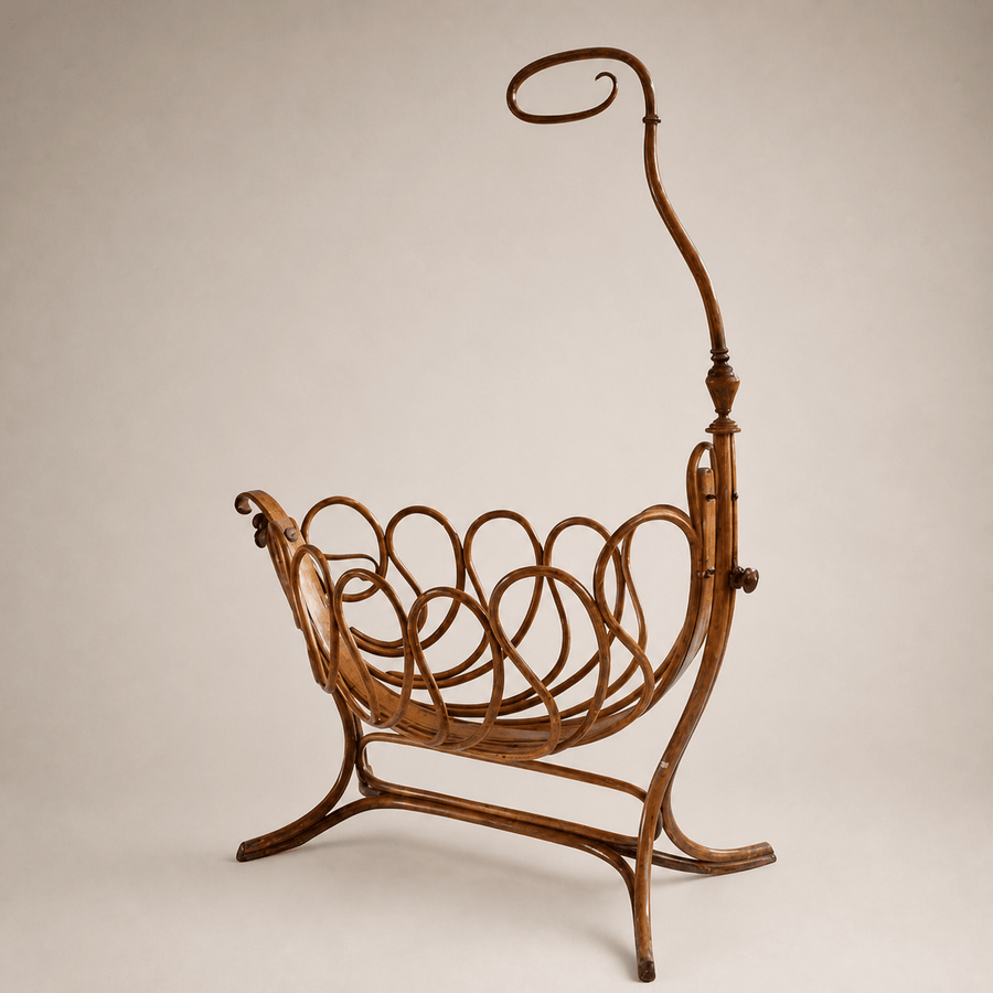 Rare French Bentwood Cradle in the Thonet Style - La Maison London