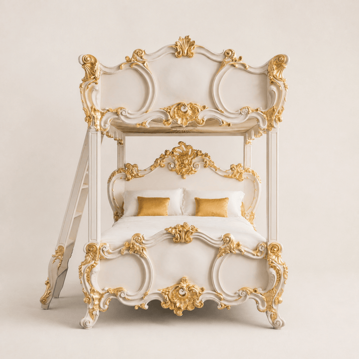 Rococo Style Hand Carved 4 Poster / Bunk Bed - La Maison London