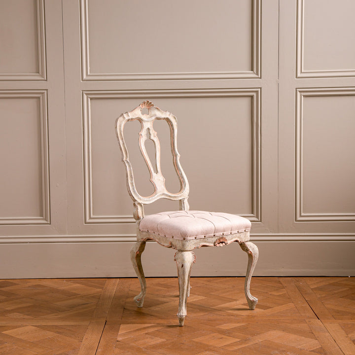 Set of 6 Early 20th Century Italian Dining Chairs with Rococo Features - La Maison London