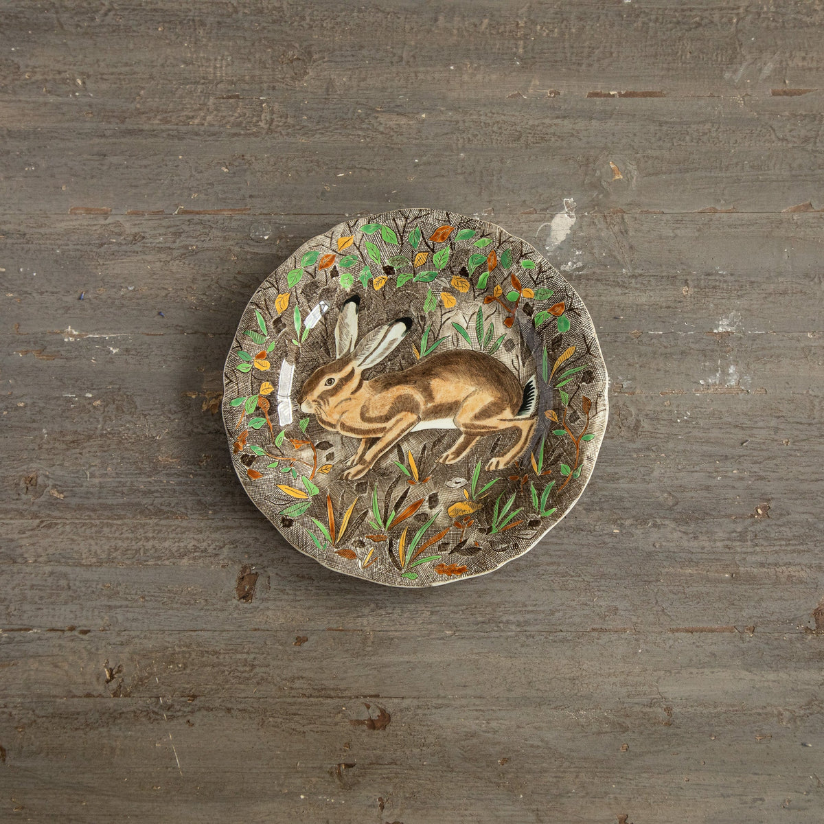 Six Hand Painted Dinnerware Plates Created By Painter Jean Bertholle For Gein France - La Maison London