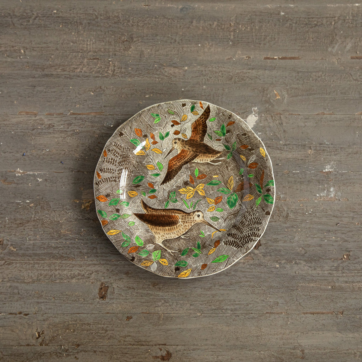 Six Hand Painted Dinnerware Plates Created By Painter Jean Bertholle For Gein France - La Maison London