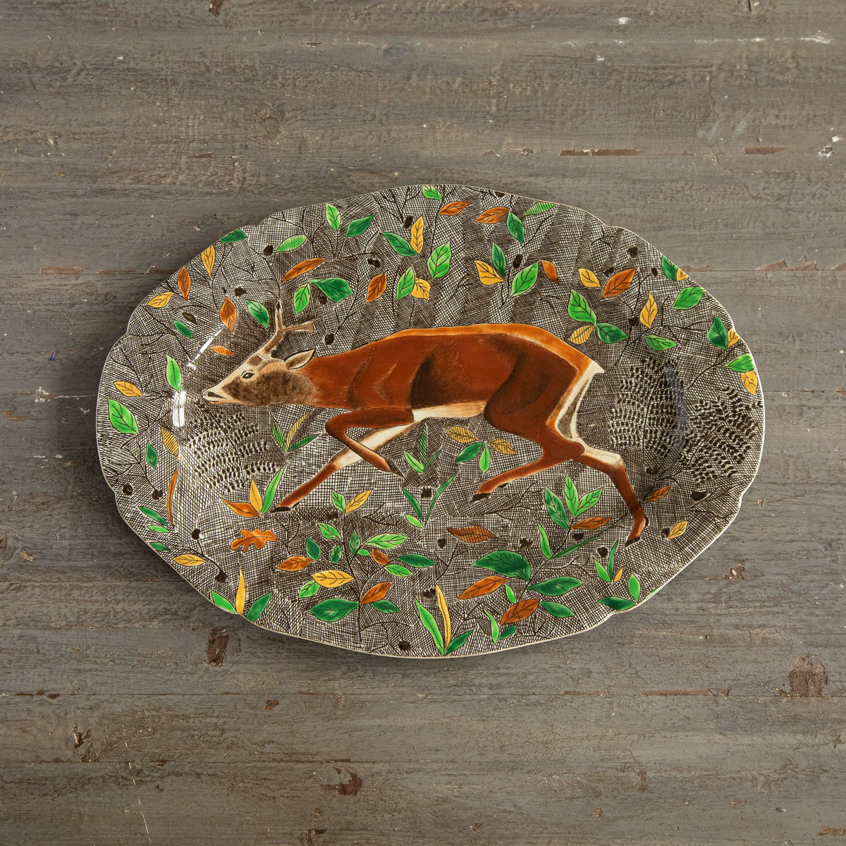 Six Hand Painted Dinnerware Plates Created By Painter Jean Bertholle For Gein France - La Maison London