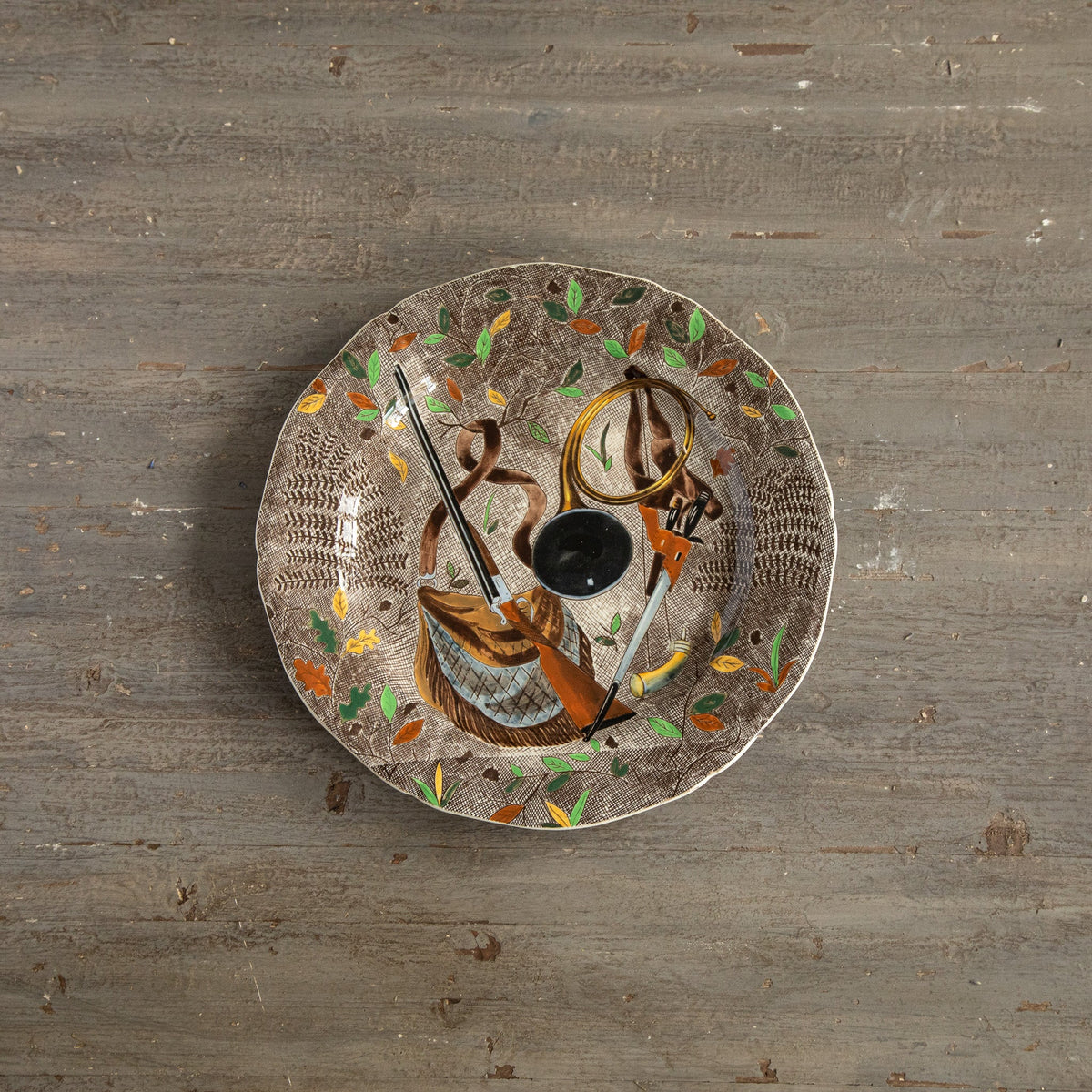 Six Hand Painted Dinnerware Plates Created By Painter Jean Bertholle For Gein France - La Maison London