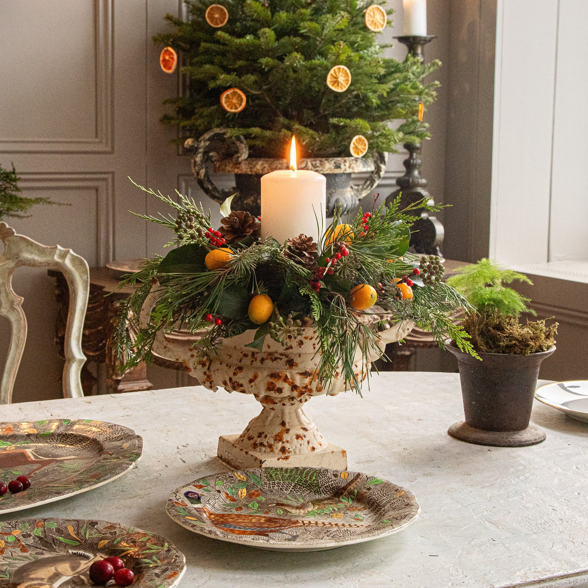 Six Hand Painted Dinnerware Plates Created By Painter Jean Bertholle For Gein France - La Maison London