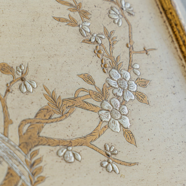 Small Antique Italian Drop - Front Scriban Desk Hand - Painted Venetian Chinoiserie - La Maison London