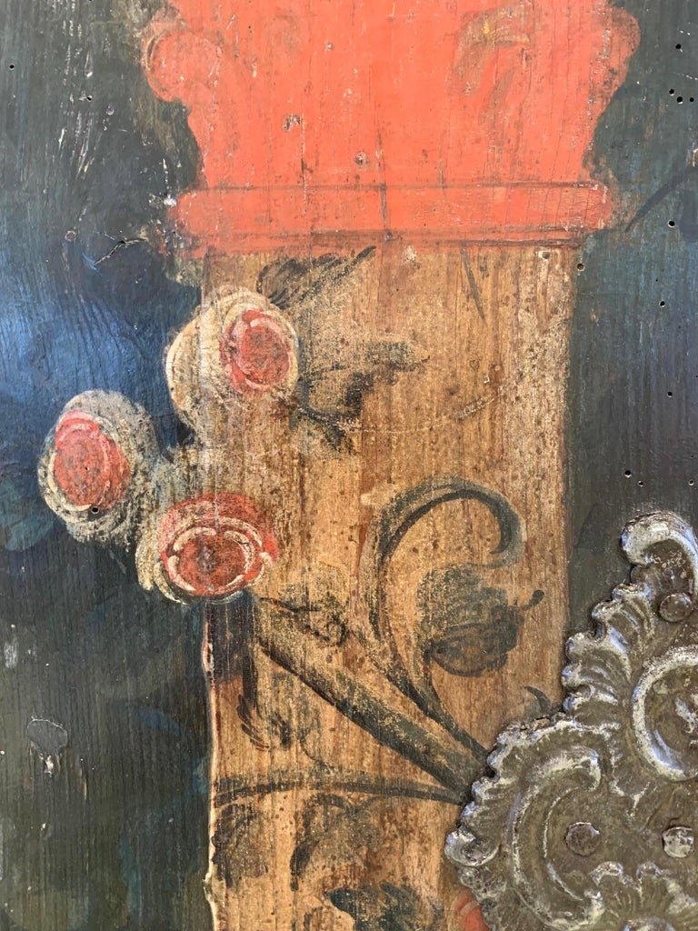 18 Century Armoire N. Italian Tyrolean Paintwork - La Maison London