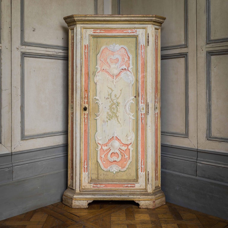 19th Century Italian Painted Corner Cabinets - La Maison London