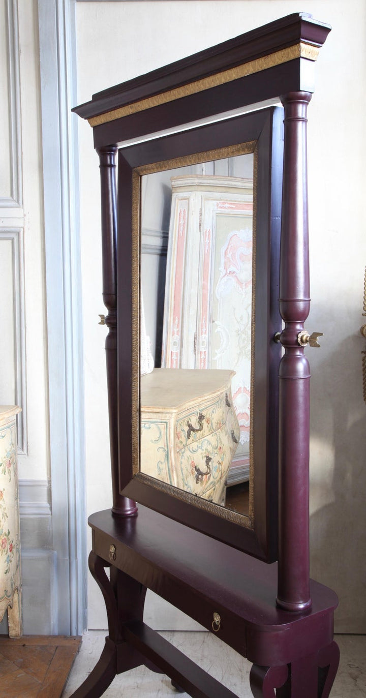 19th Century Painted Cheval Mirror - La Maison London
