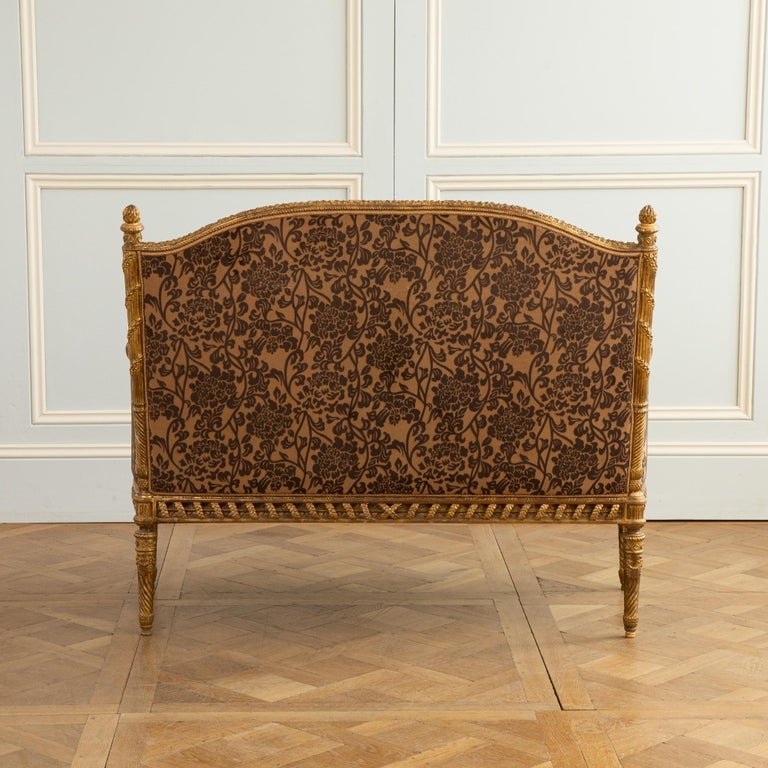 A Finely Carved Louis XVI Style Giltwood Sofa - La Maison London