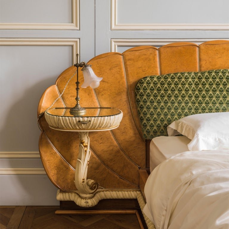 A Mid Century Italian Bed In The Art Deco Style - La Maison London
