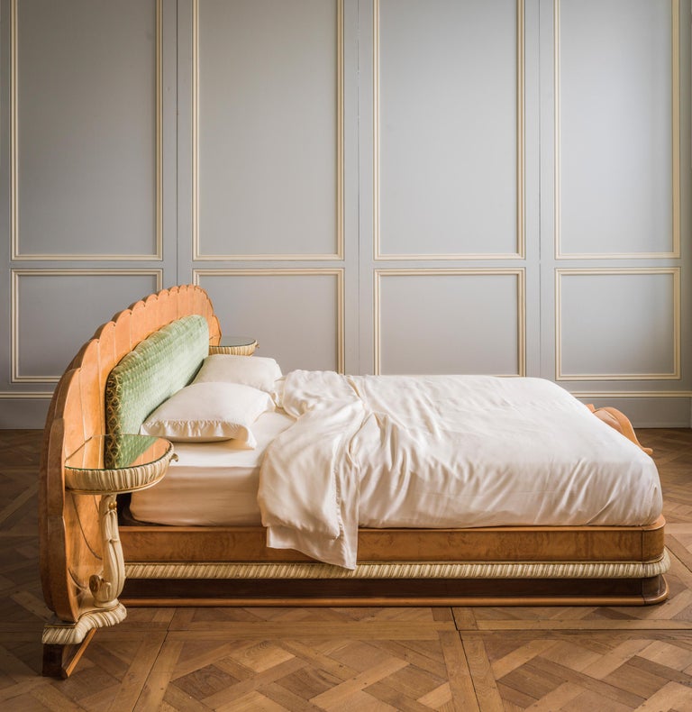 A Mid Century Italian Bed In The Art Deco Style - La Maison London