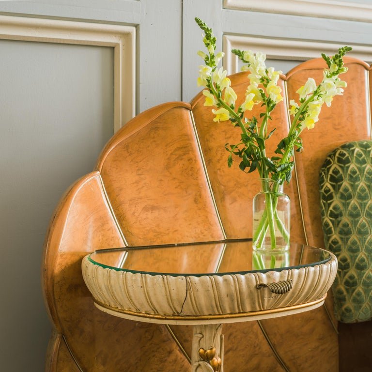 A Mid Century Italian Bed In The Art Deco Style - La Maison London
