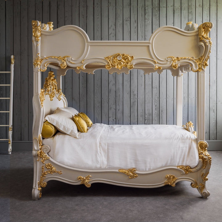 Copy of Rococo Style Hand Carved 4 Poster / Bunk Bed - La Maison London