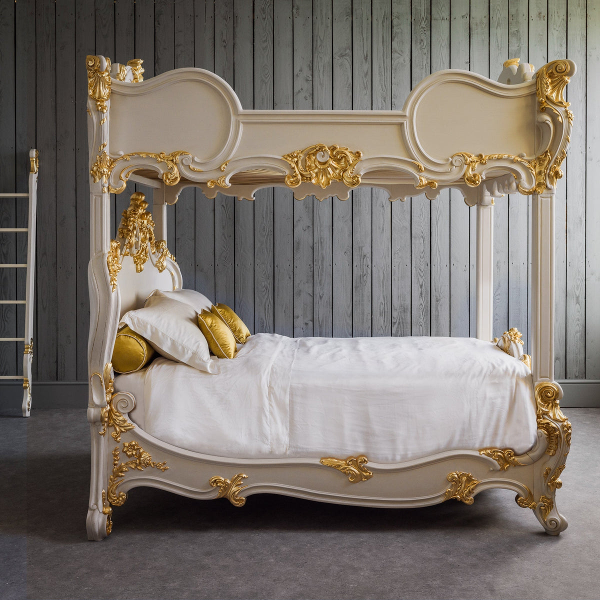 Copy of Rococo Style Hand Carved 4 Poster / Bunk Bed - La Maison London