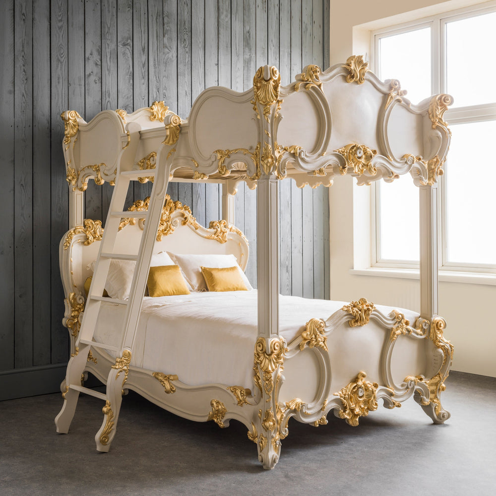 Copy of Rococo Style Hand Carved 4 Poster / Bunk Bed - La Maison London
