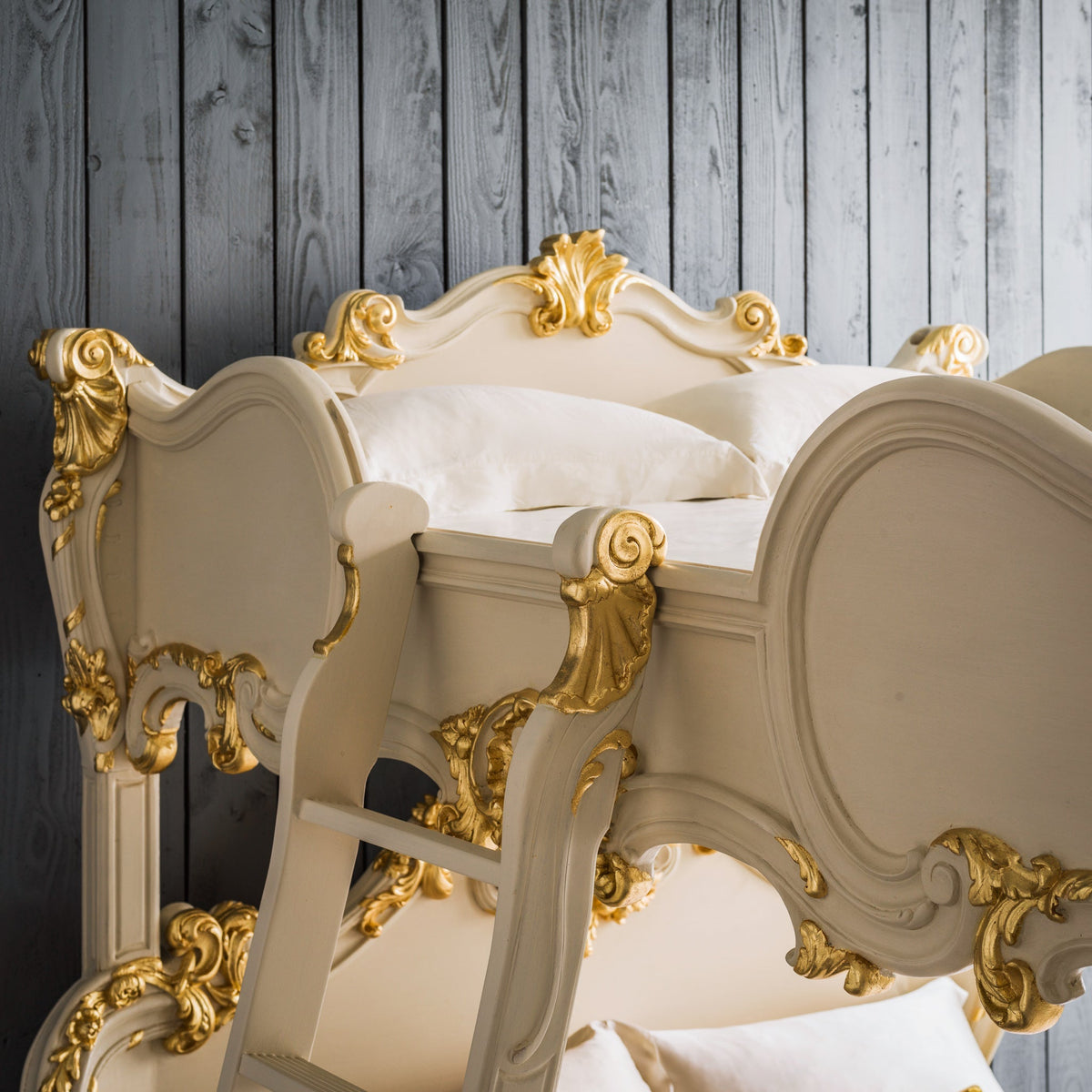 Copy of Rococo Style Hand Carved 4 Poster / Bunk Bed - La Maison London