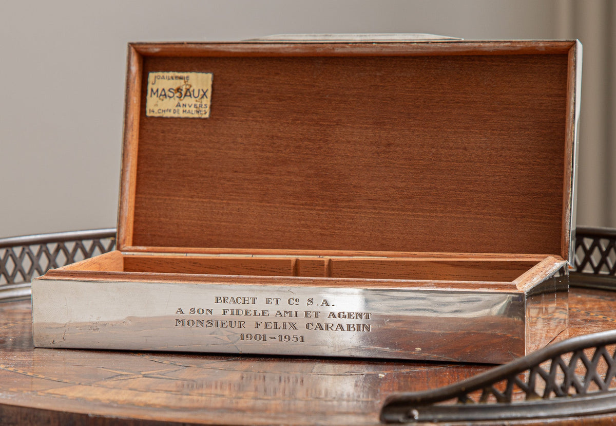 Delheid Frères - Silver Cigar / Cigarette Box (835er) - La Maison London