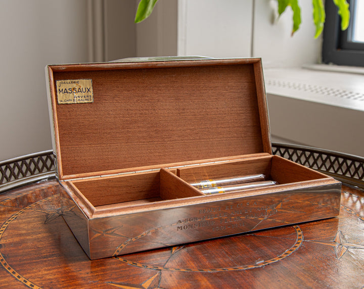 Delheid Frères - Silver Cigar / Cigarette Box (835er) - La Maison London