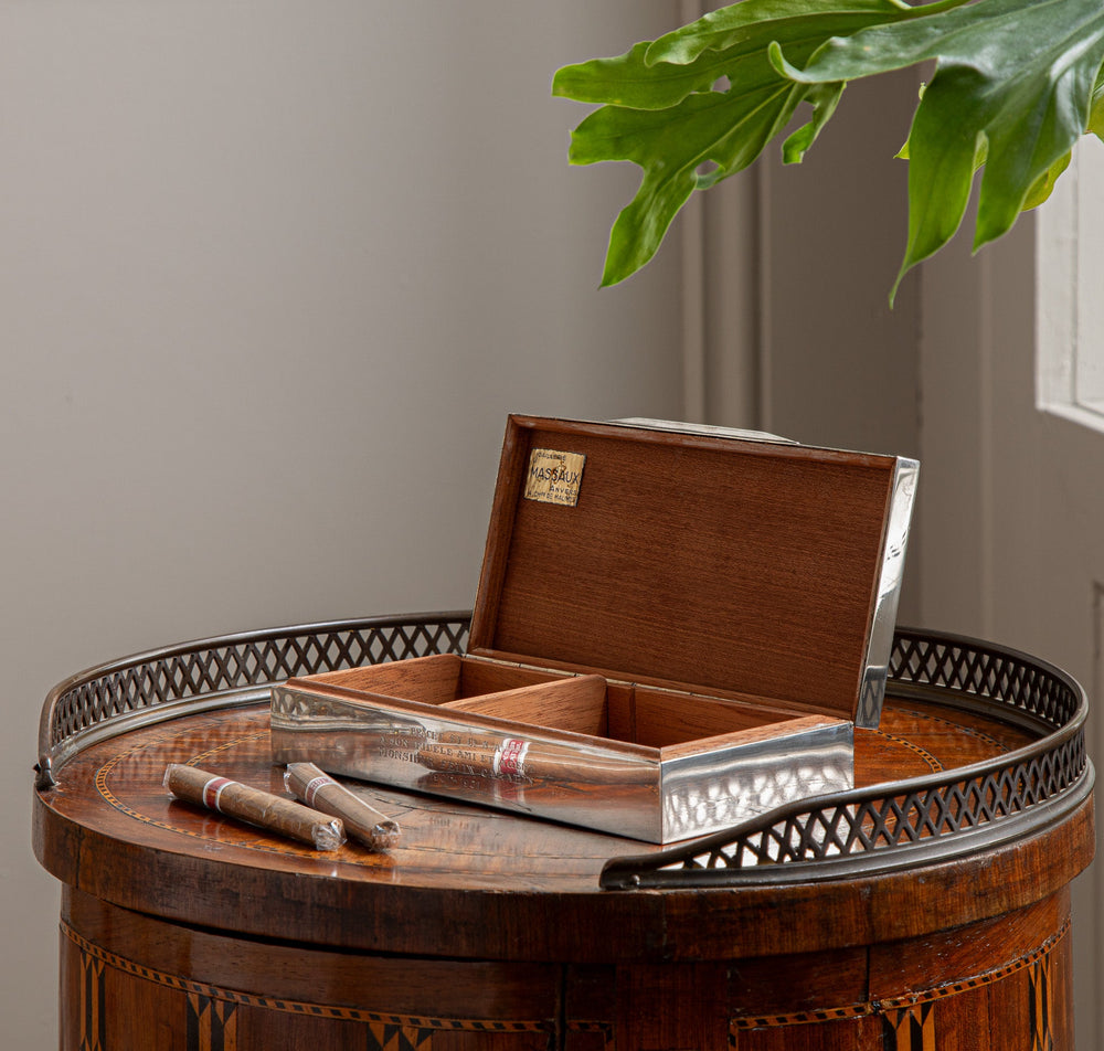 Delheid Frères - Bespoke Silver Cigar / Cigarette Box (835er)