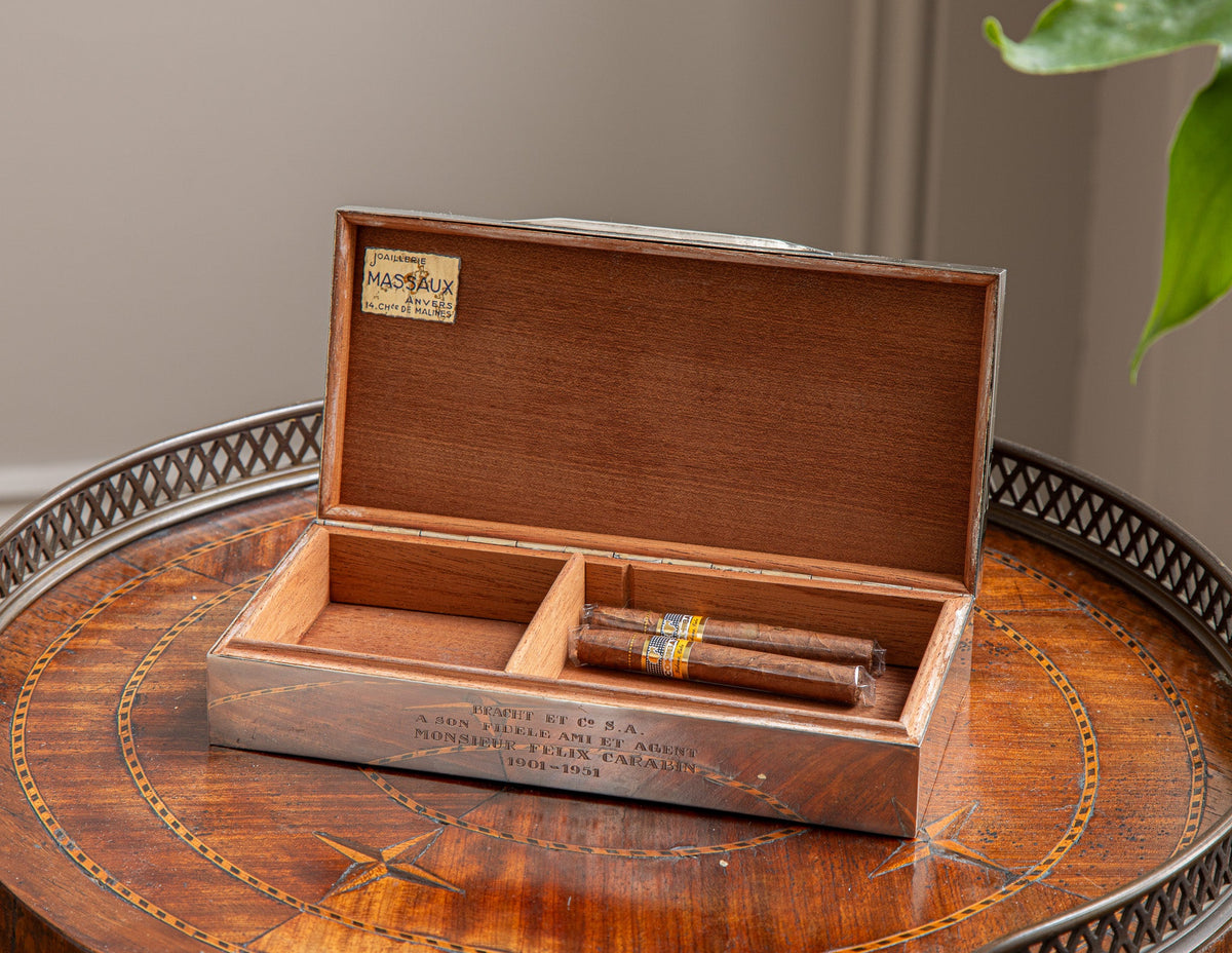 Delheid Frères - Silver Cigar / Cigarette Box (835er) - La Maison London