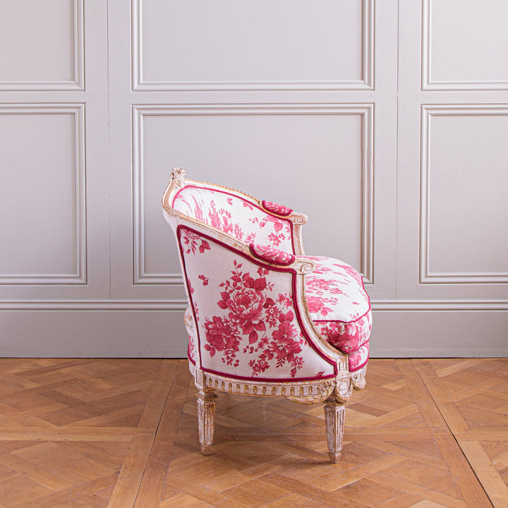 French 19th Century Louis XVI Style 2 seat curved Sofa - La Maison London