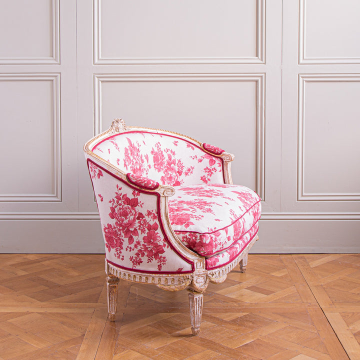 French 19th Century Louis XVI Style 2 seat curved Sofa - La Maison London