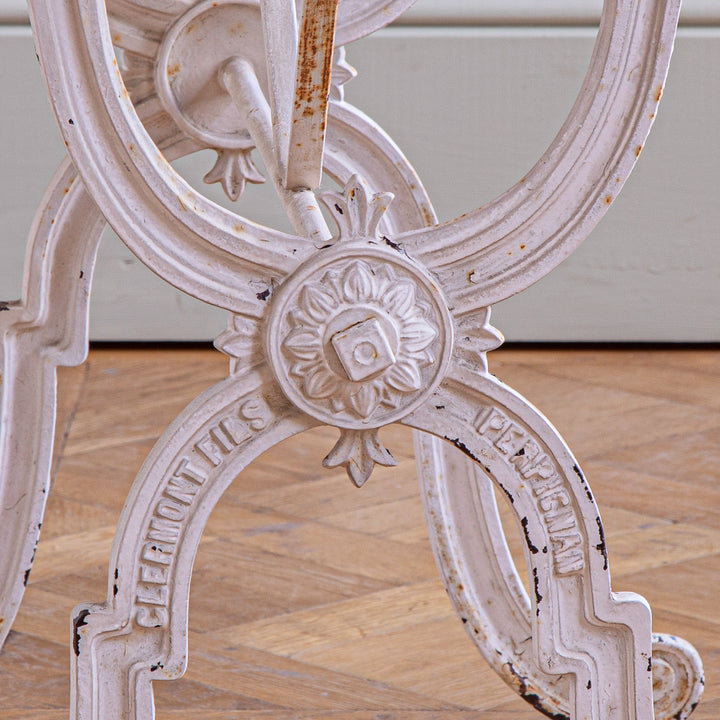 French Antique cast Iron & Marble Bistro Table by Clermont Fils - La Maison London