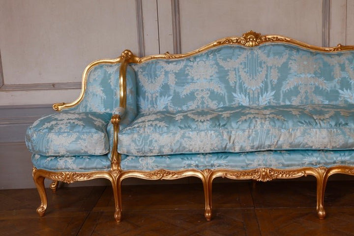 Giltwood Sofa Hand Carved in the Louis XV Style - La Maison London