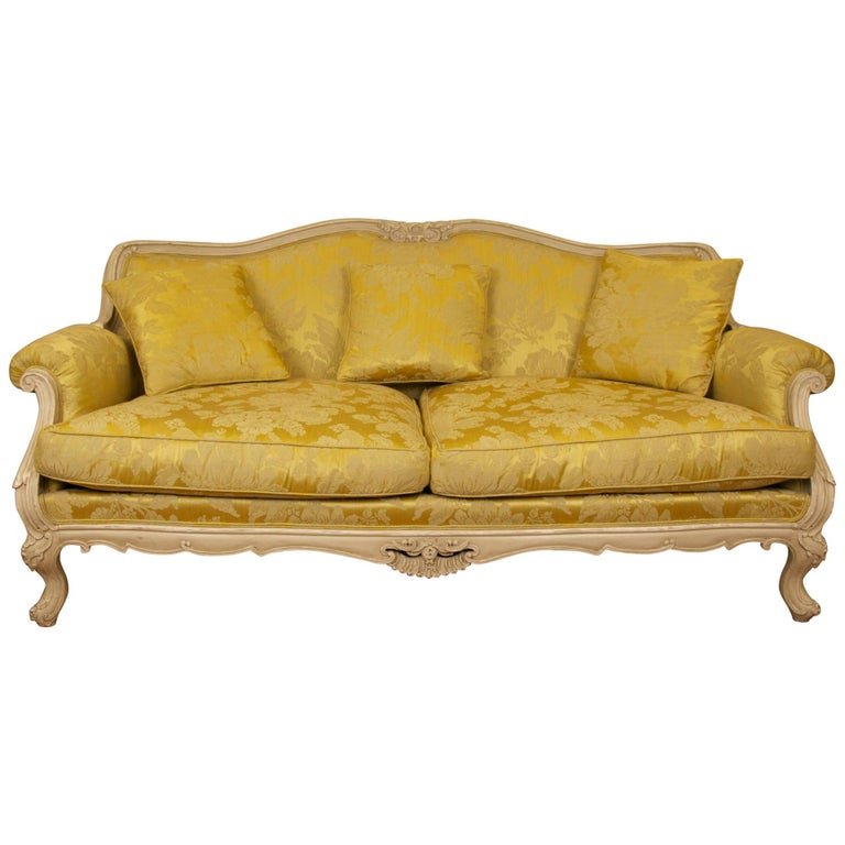 Hand Carved, Louis XV Style Sofa - La Maison London