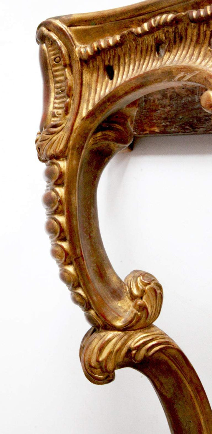 Hand Carved Rococo Style Giltwood Consoles - La Maison London