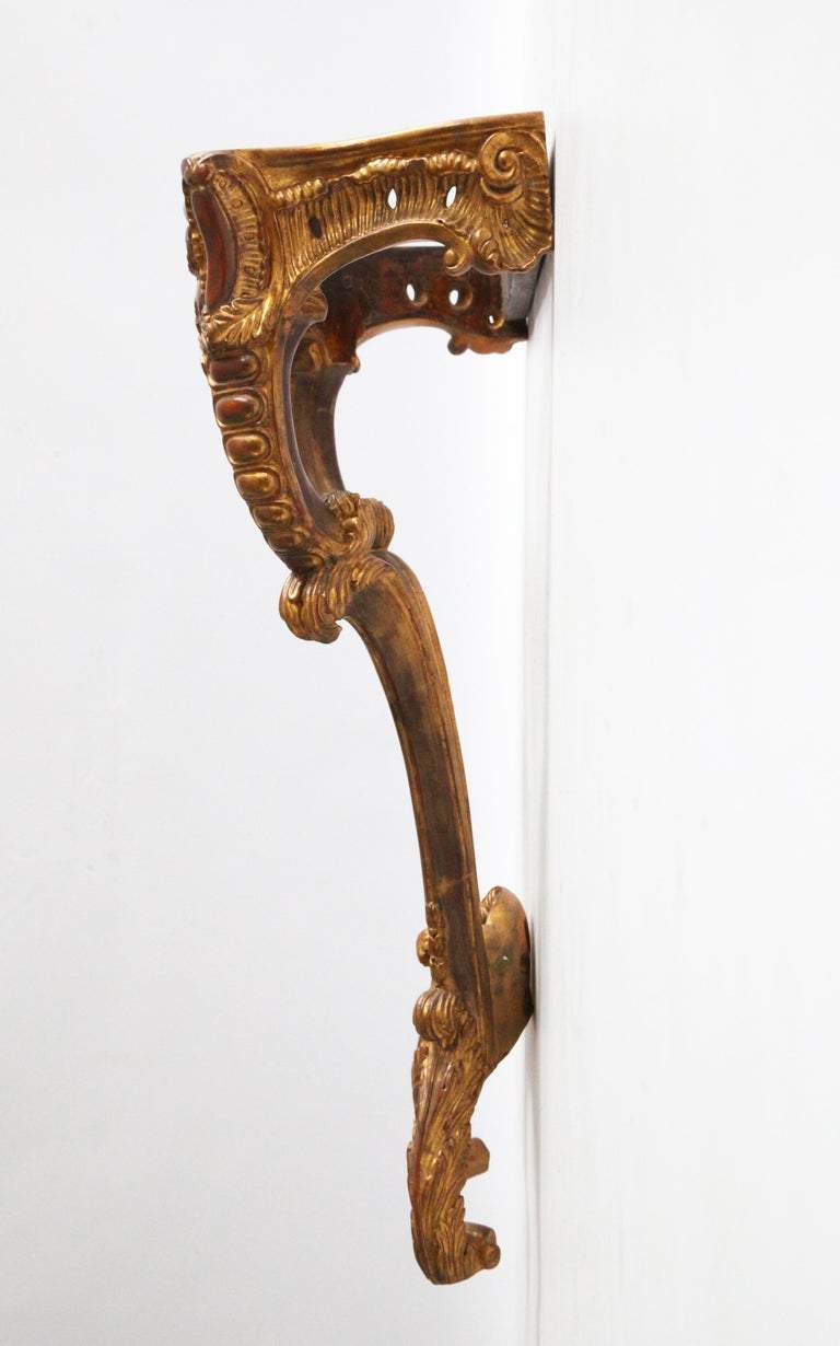 Hand Carved Rococo Style Giltwood Consoles - La Maison London