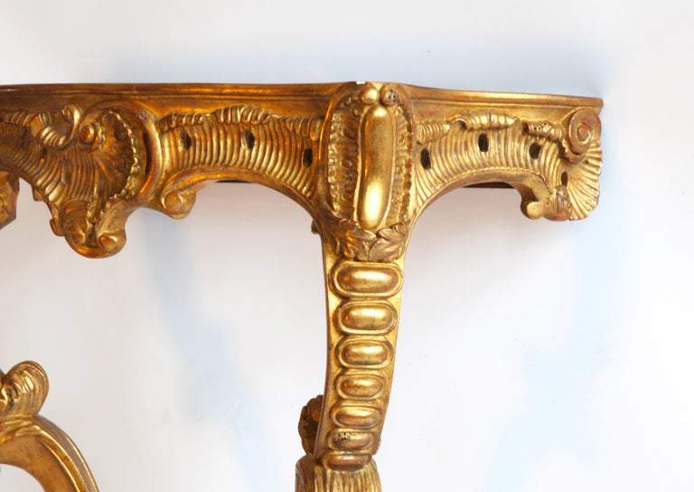 Hand Carved Rococo Style Giltwood Consoles - La Maison London