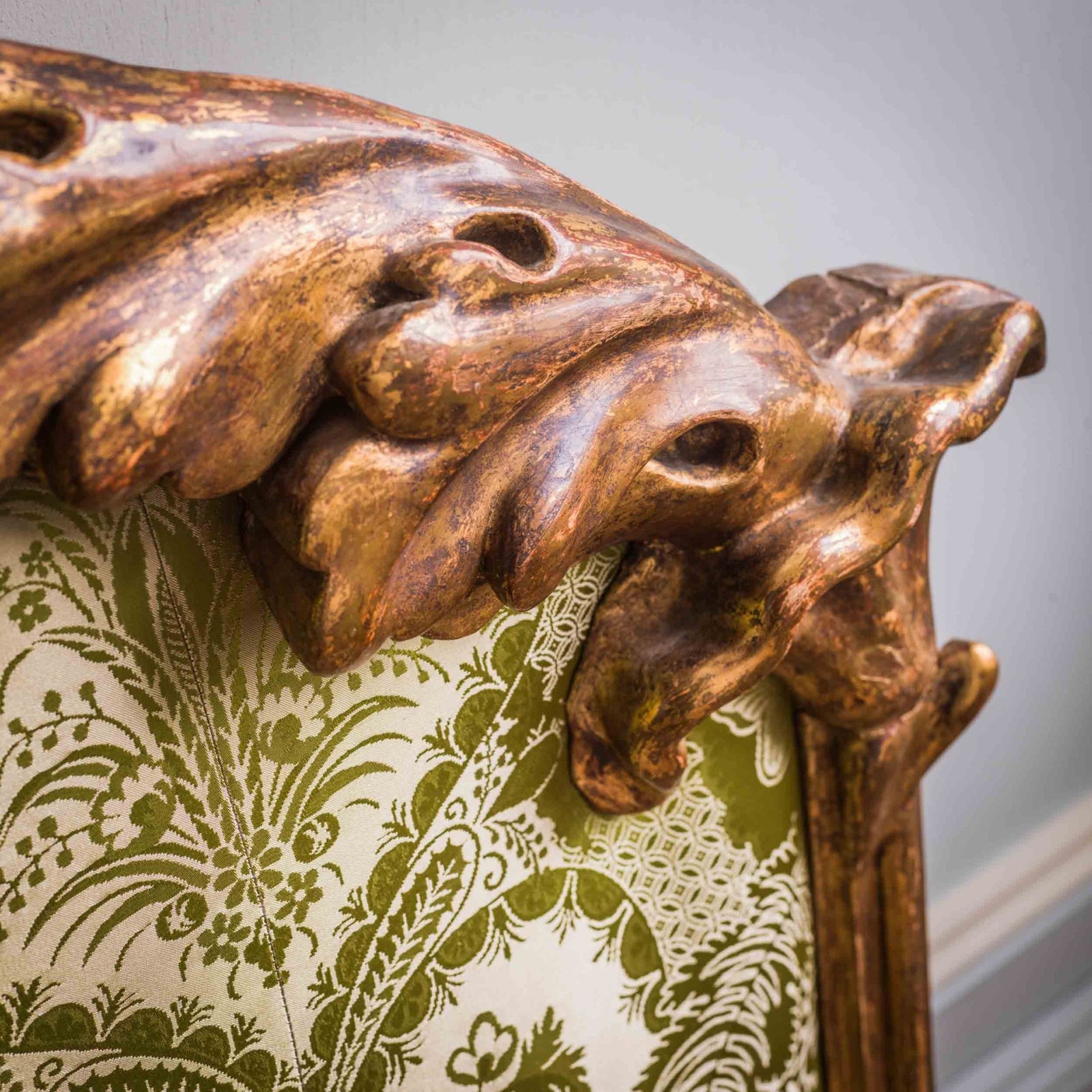 Italian Baroque Style Gilt Wood Headboard - La Maison London