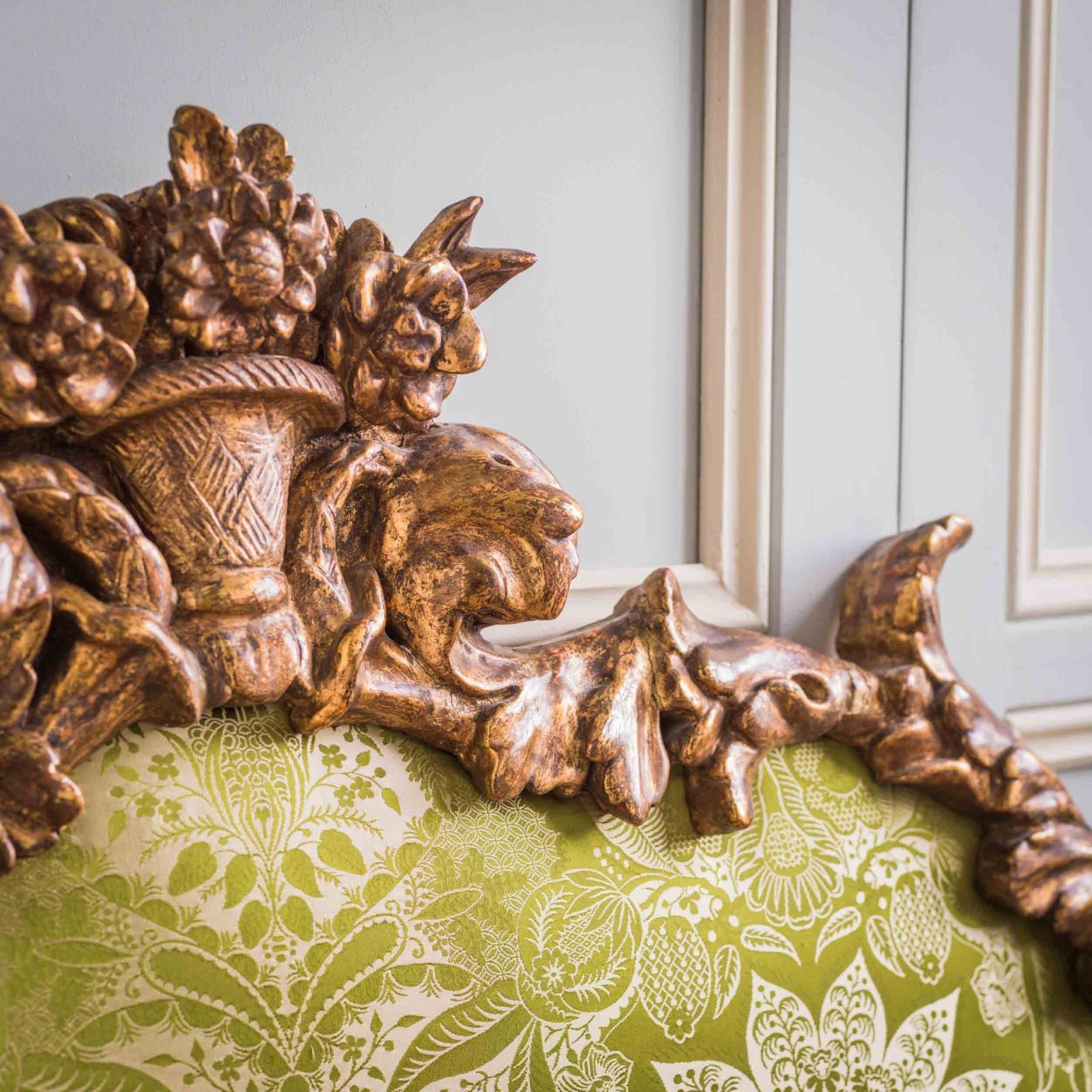Italian Baroque Style Gilt Wood Headboard - La Maison London